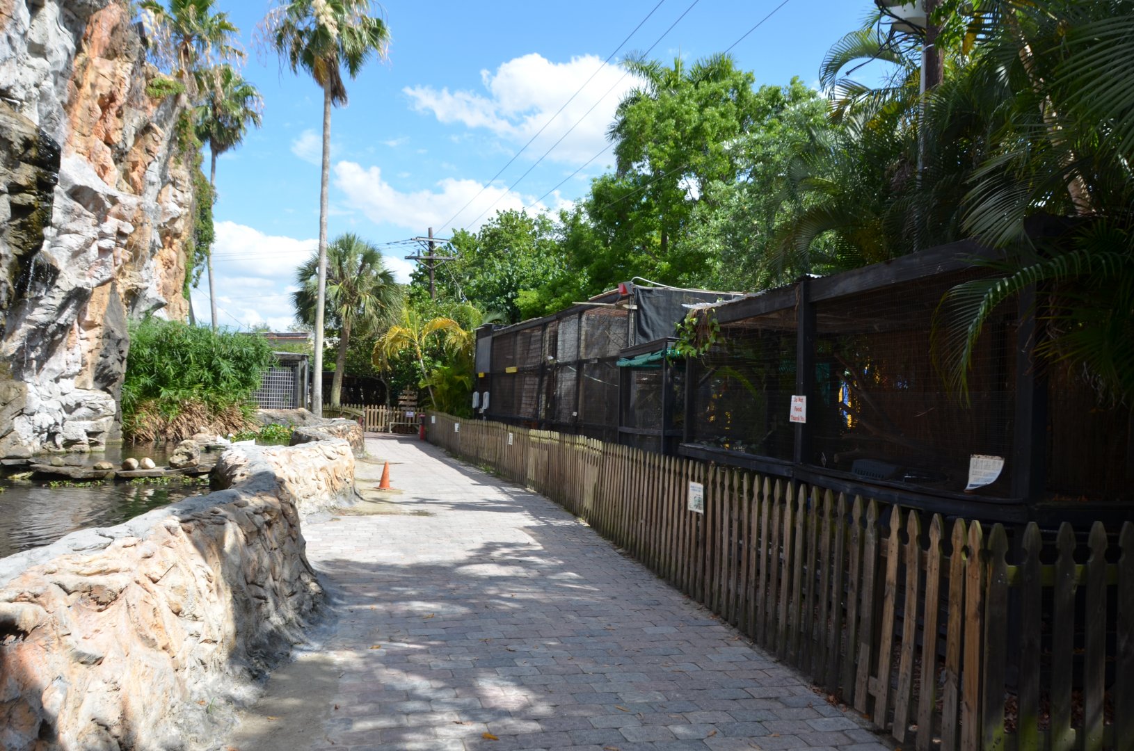 Entrance Walkway with Lemurs, Ducks, Waterfalls, and Floridian Humans