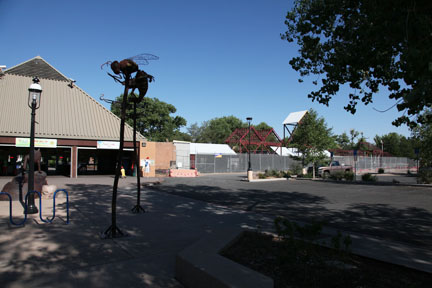 entrance with construction