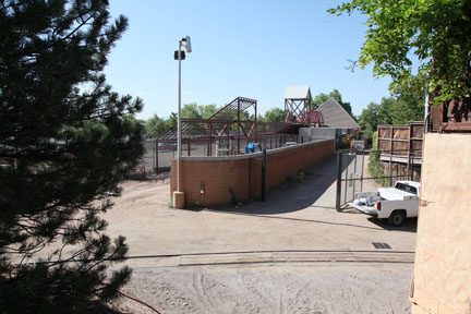 entrance with construction