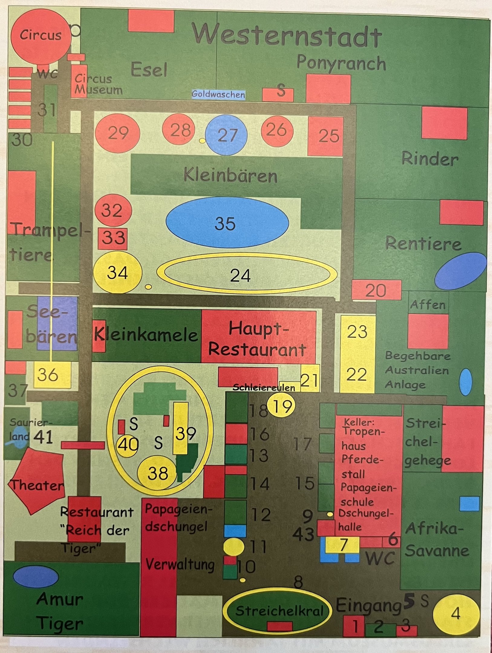 Erlebnistierpark Memleben Map - 2014