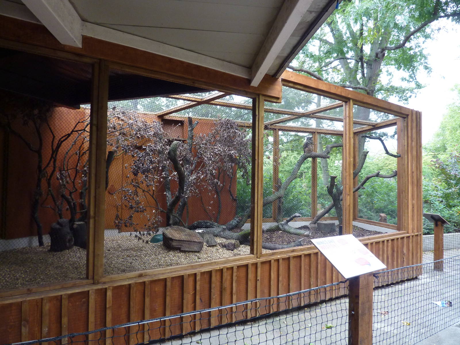 Eurasian eagle owl aviary, 30th September 2012.
