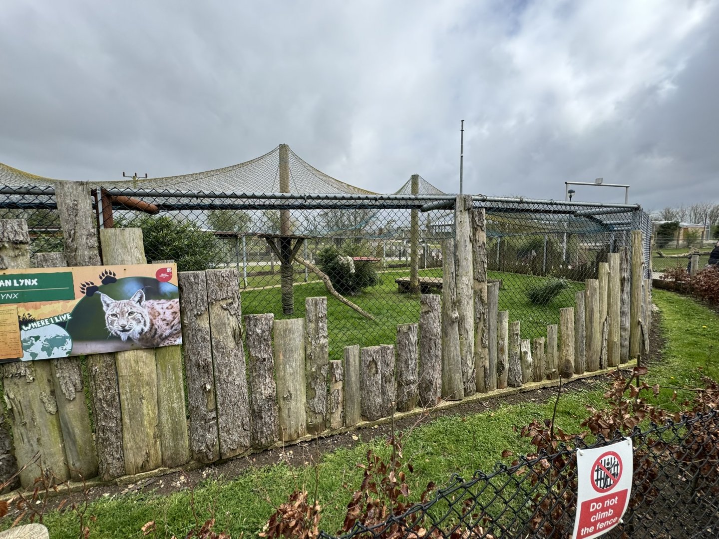 Eurasian Lynx Enclosure at Wolds Wildlife Park (March 2024)