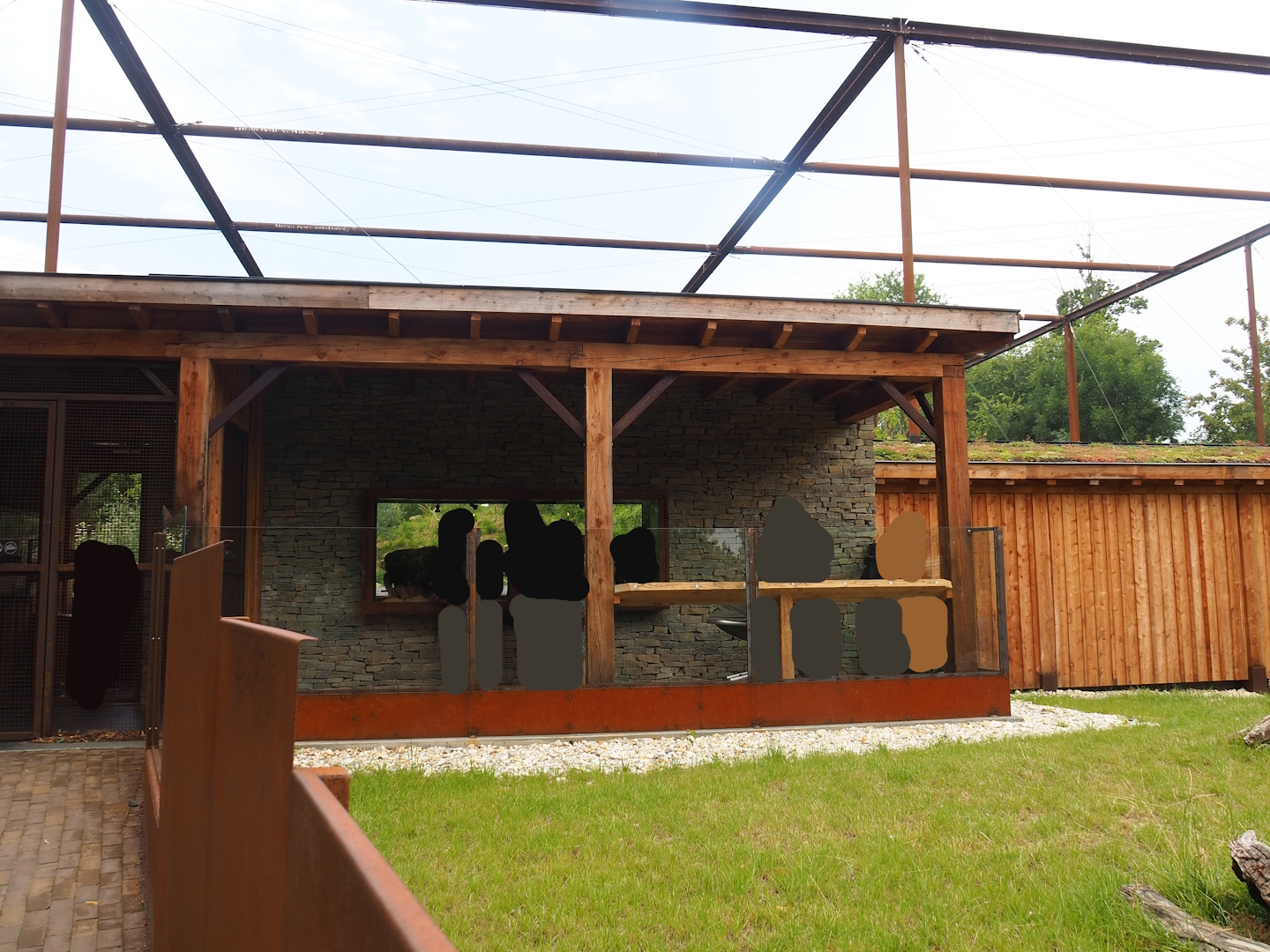 European souslik viewing area and Access to Taiga aviary viewing area, 2023-07-18