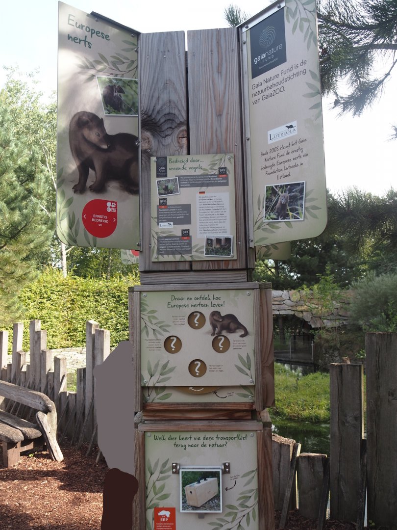 European species conservation signage - Signage about European mink conservation, 2024-08-21