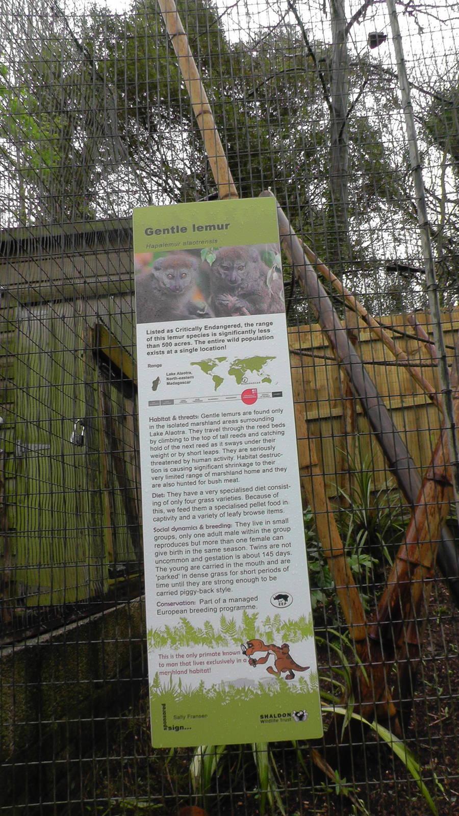 Example of one of the new signs at Shaldon Wildlife Trust