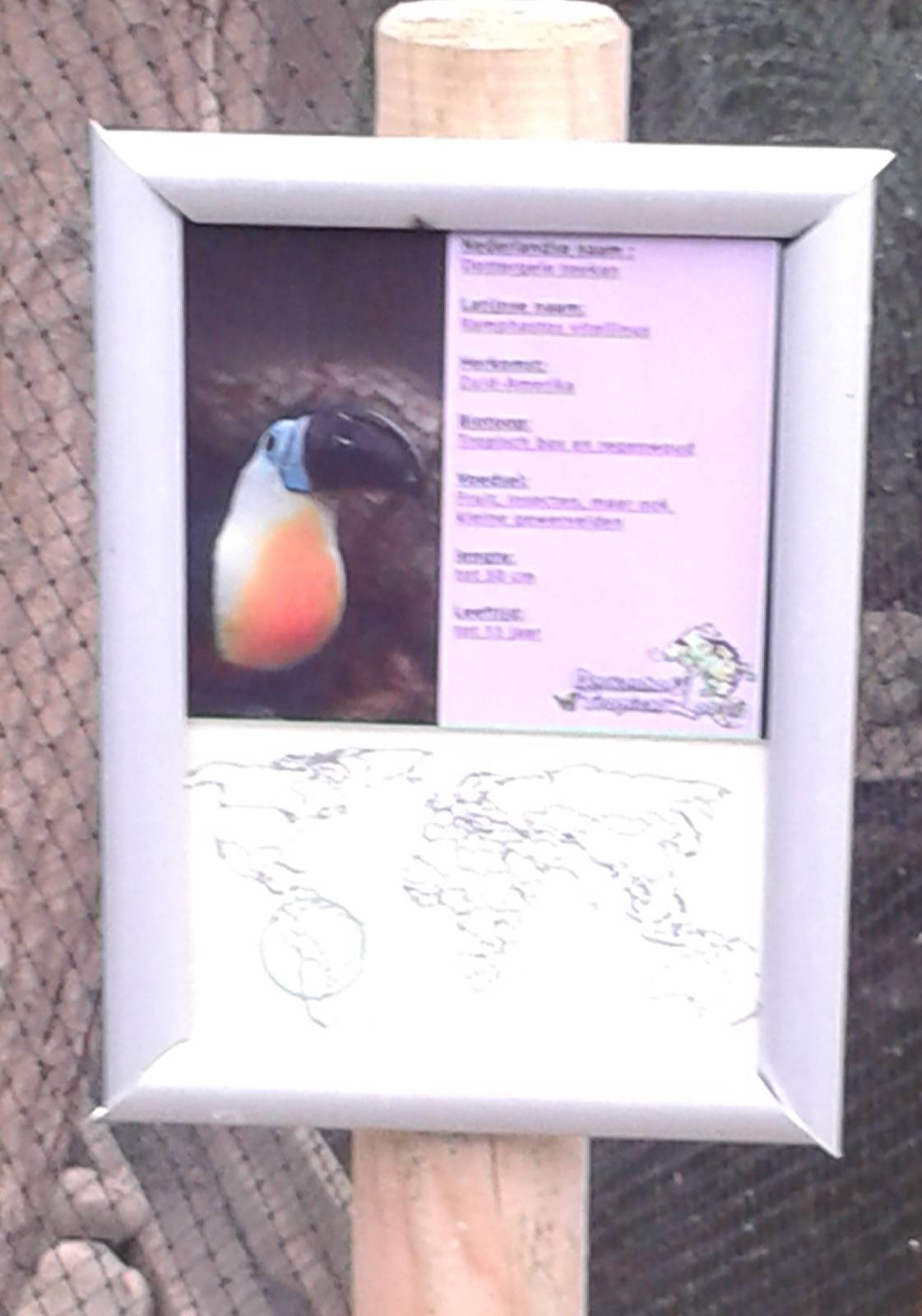 example of sign at Berkenhof's Tropical Zoo