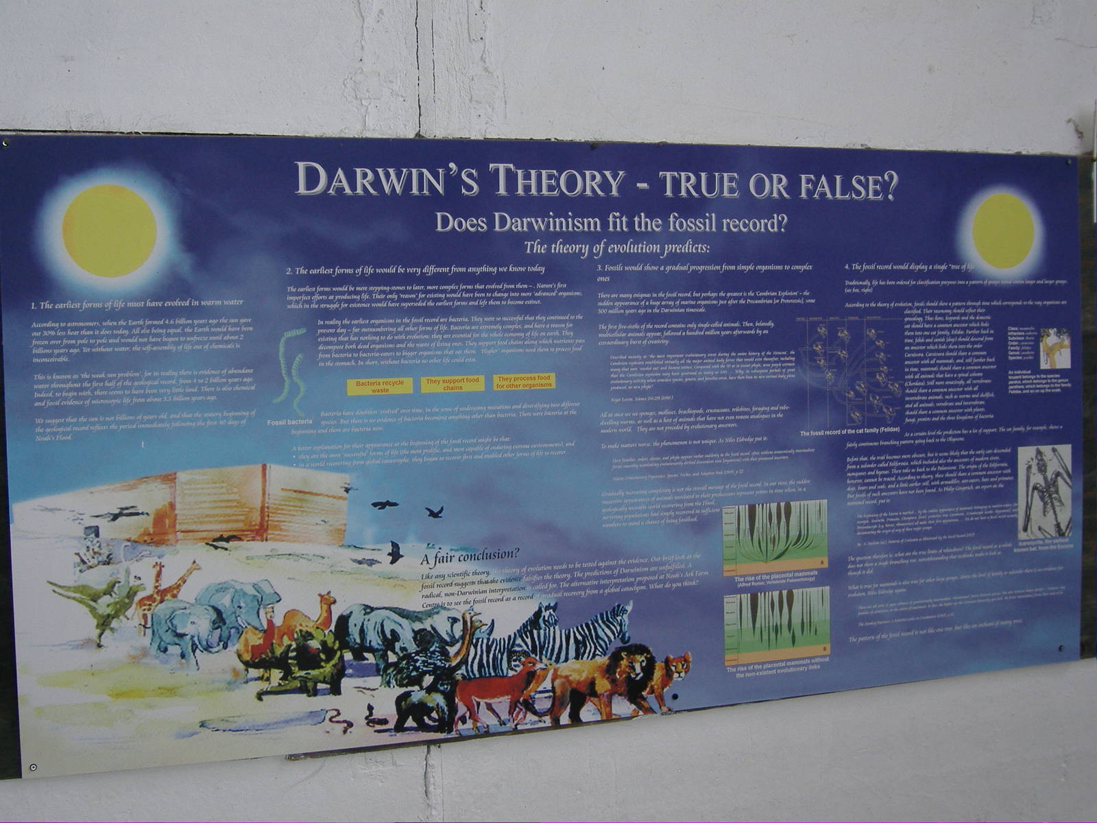 Example of sign at Noahs Ark