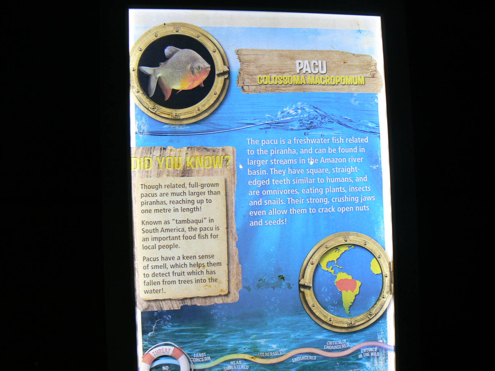 Example of signage in Aquarium - 24 January 2016