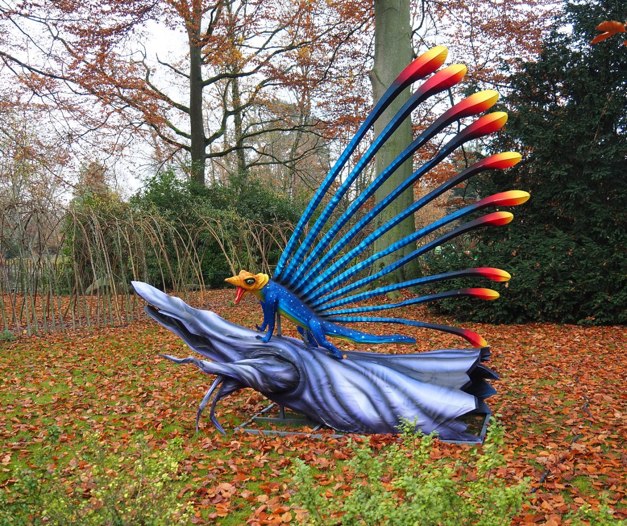 Example of temporary light sculptures for DinoLights winter event, 2021-11-23