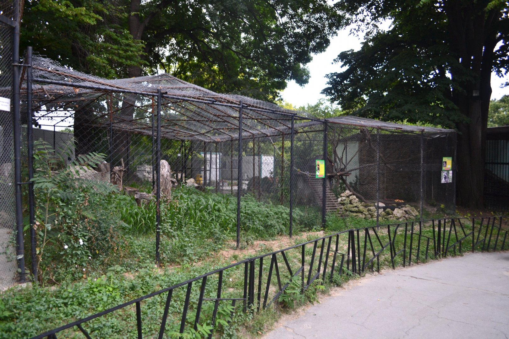 Exhibits for small carnivores (Racoon, Red fox)