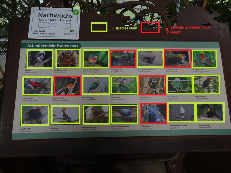 Exotenhaus : Free-roamer signage