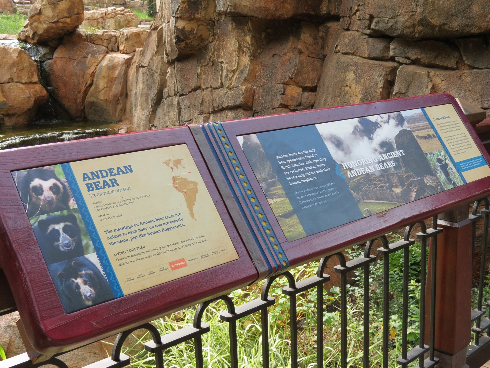 Expedition Peru - Andean Bear Exhibit - Sign