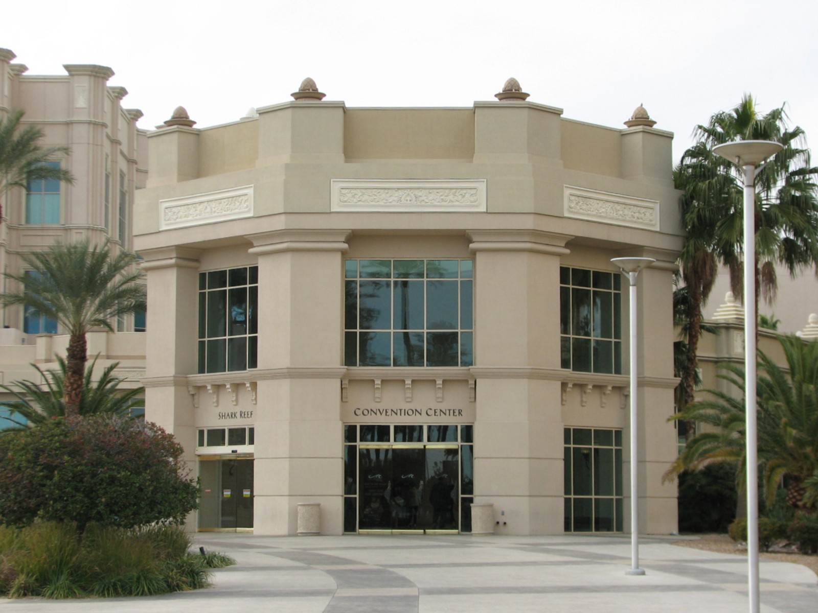 Exterior of Convention Center Entrance that leads to Aquarium Entrance