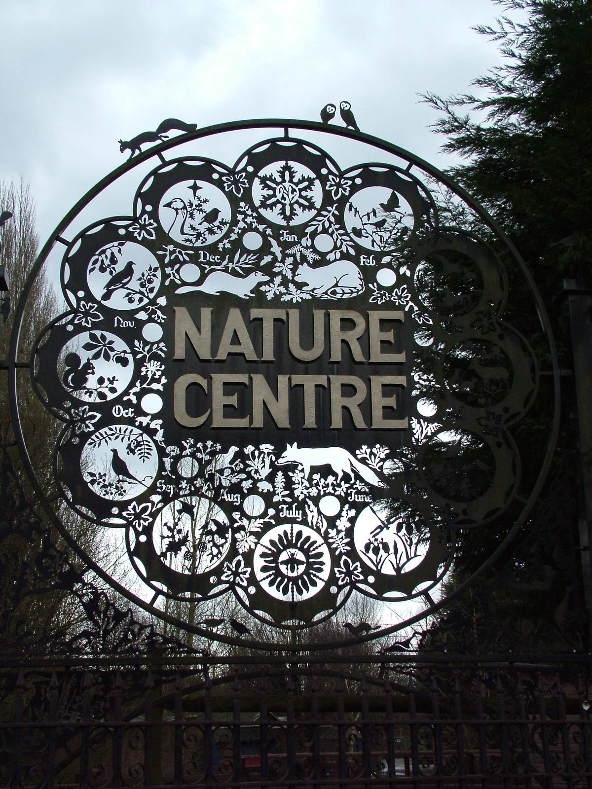 Exterior sign at Birmingham Nature Centre 28/02/10