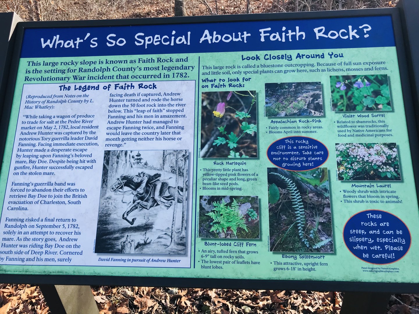 Faith Rock Interpretive Sign