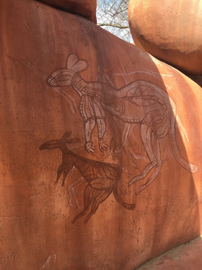 Fake rock and artwork