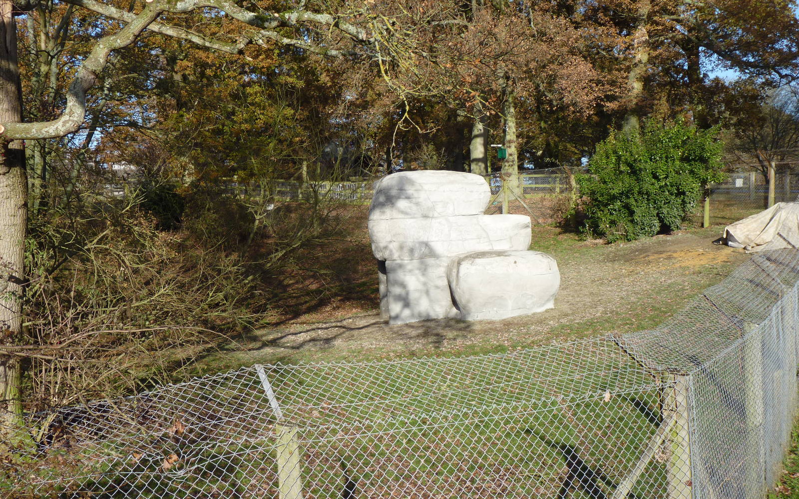 Fake Rock in the to-be-developed Cheetah Enclosure