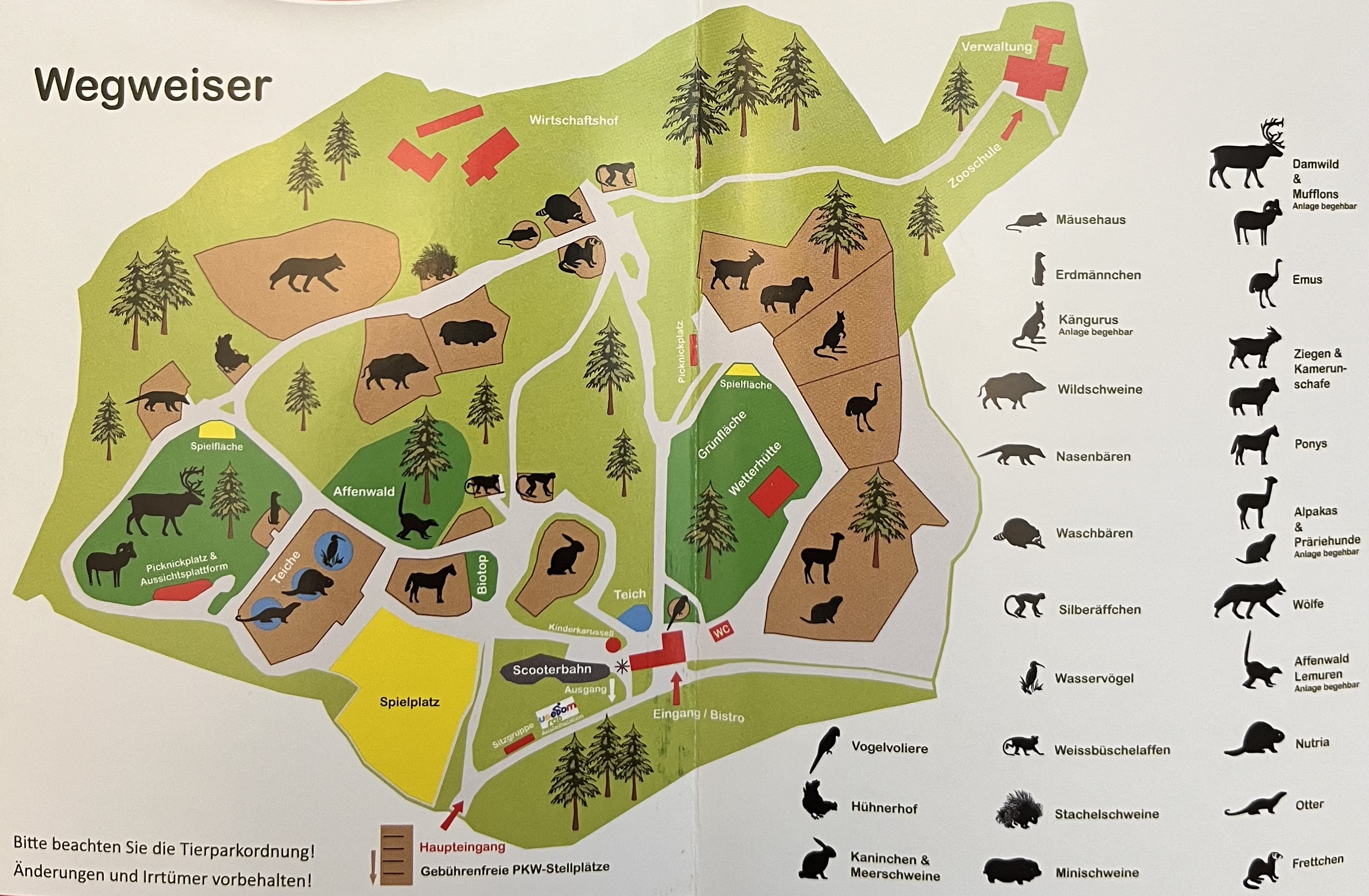 Familientierpark Wolgast Map - 2017