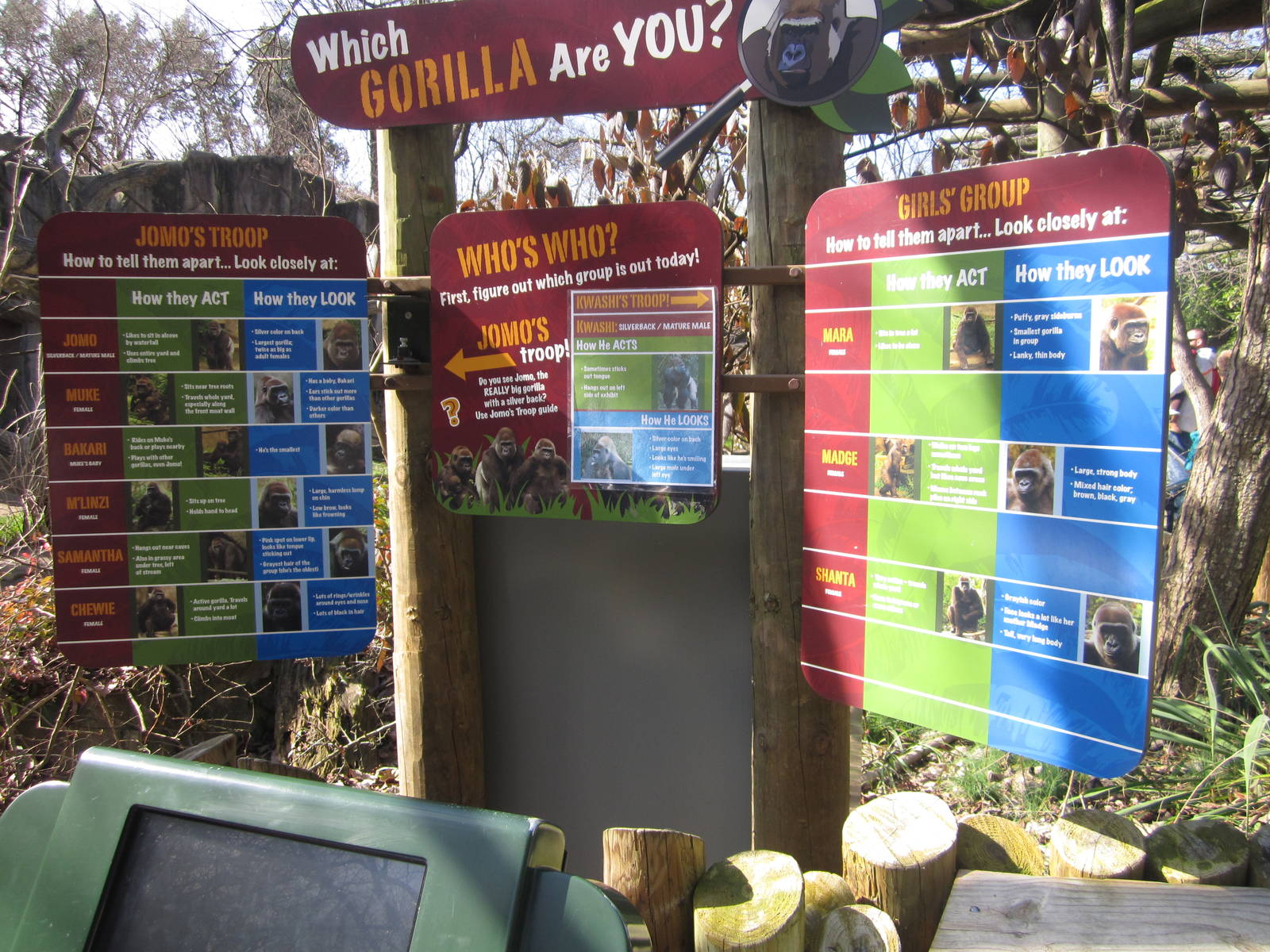 Feb. 2012-Gorilla World-Gorilla Identification Signs