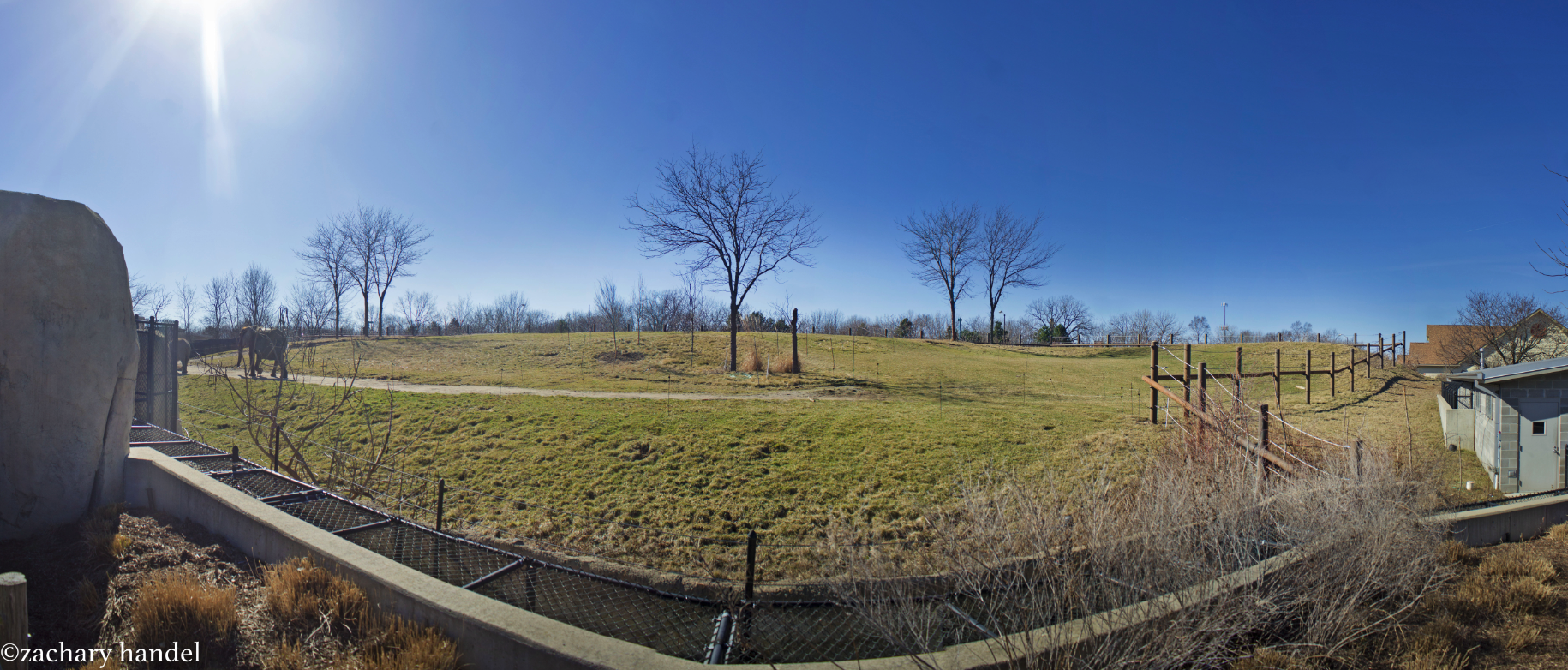 Feb. 2017 - Plains - Right Bush Elephant Exhibit Panorama
