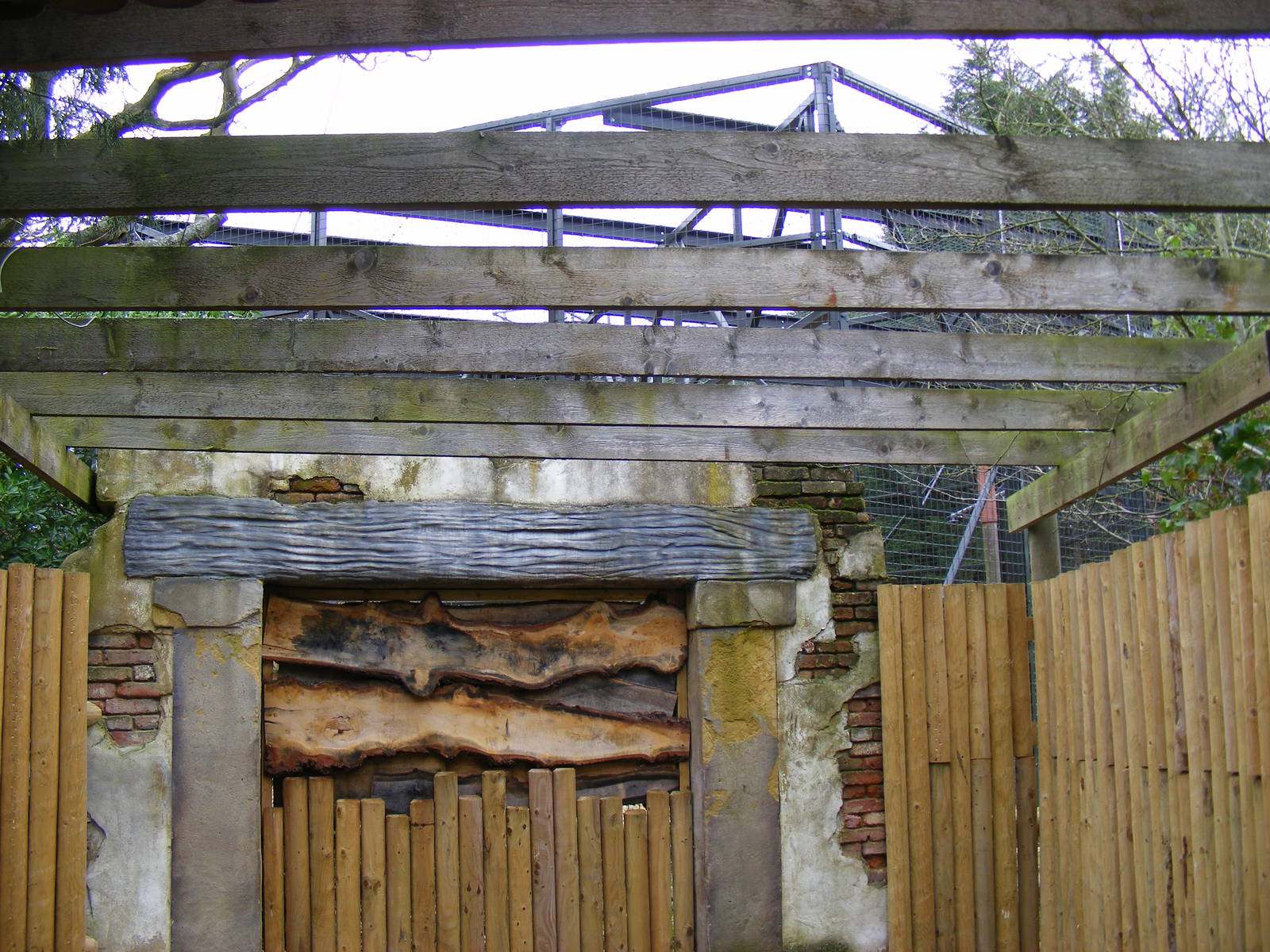 Fencing around gorilla extension at Chessington Zoo, 6 February 2011