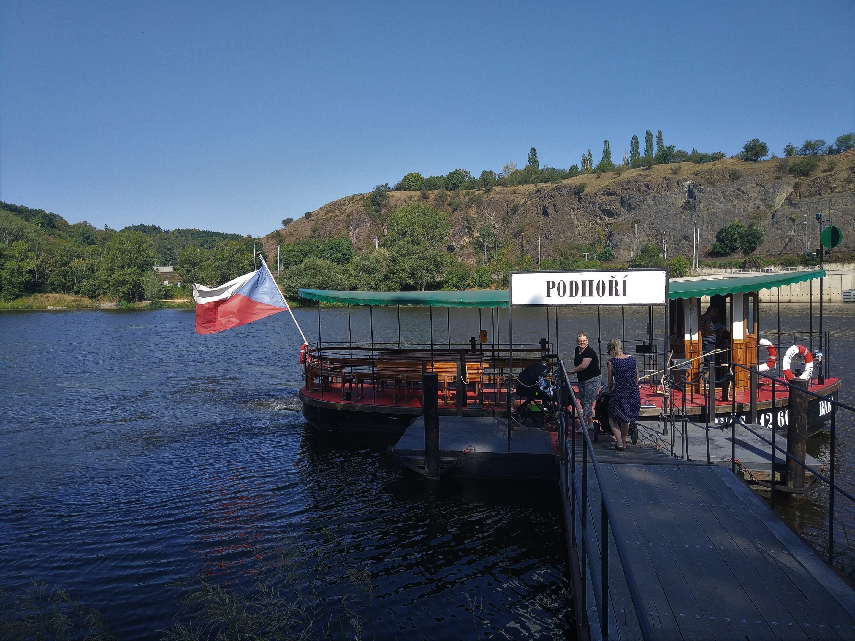 Ferry over the river Vltava