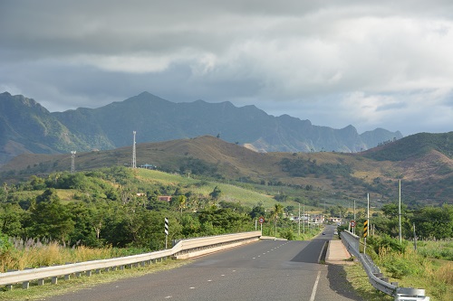 Fijian road scene near Rakiraki