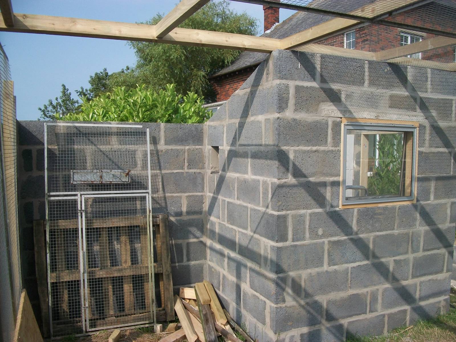 Filey Bird Garden and Animal Park, Parrot Aviary under construction 12th Ju