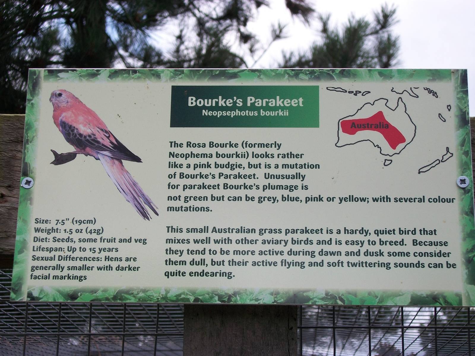 Filey Bird Garden and Animal Park signage 27th July 2012