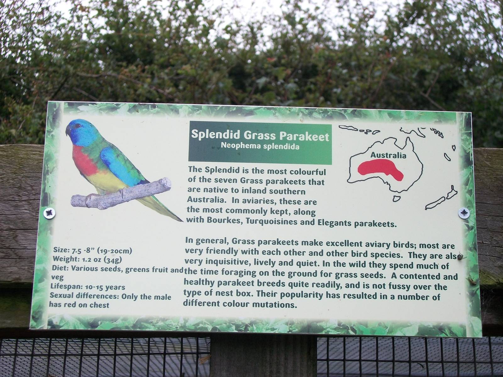 Filey Bird Garden and Animal Park signage 27th July 2012