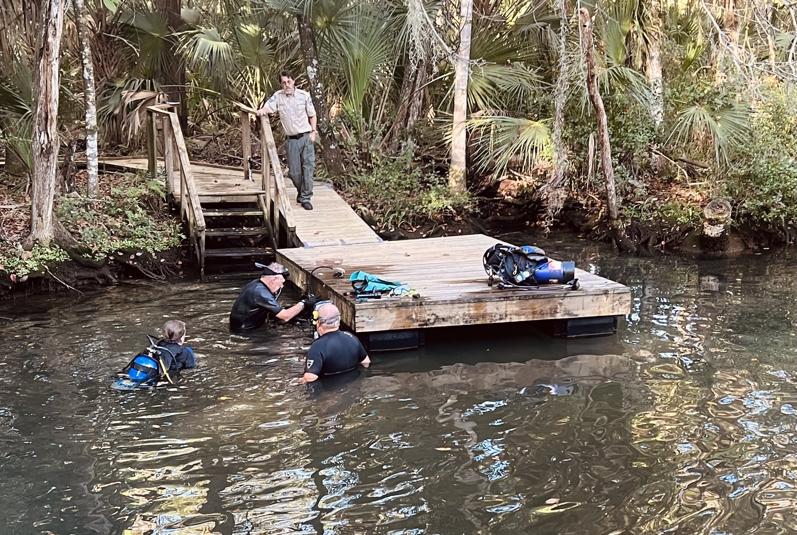 Filmmakers and Park Ranger