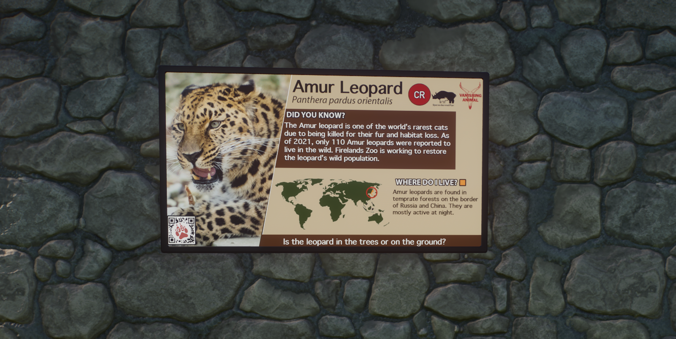 Firelands Zoo - Amur Leopard Signage