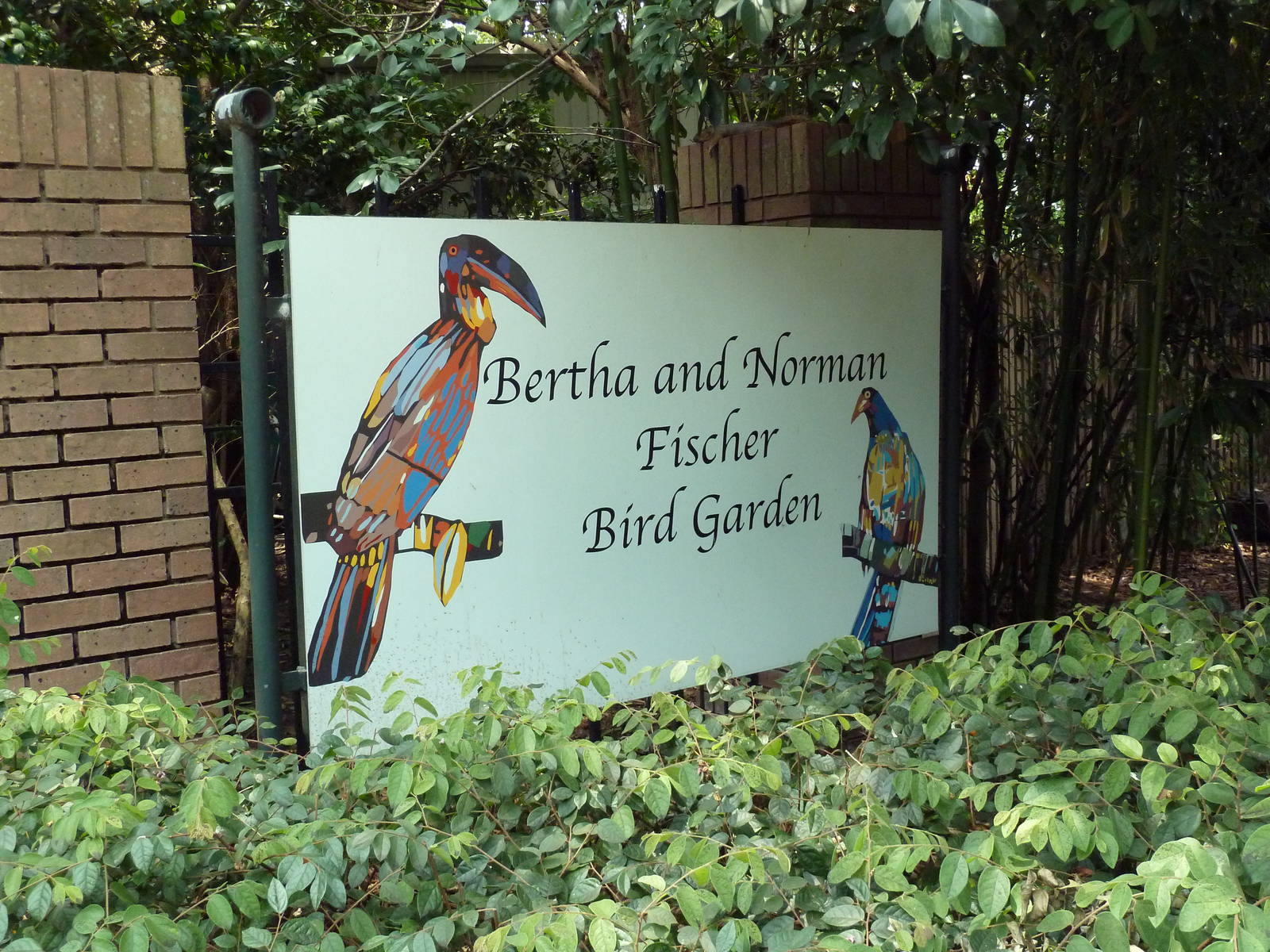 Fischer Bird Garden - Entrance Sign