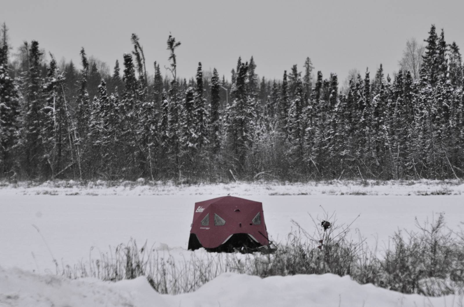 Fishing Shelter on Hilberg Lake - Alaska