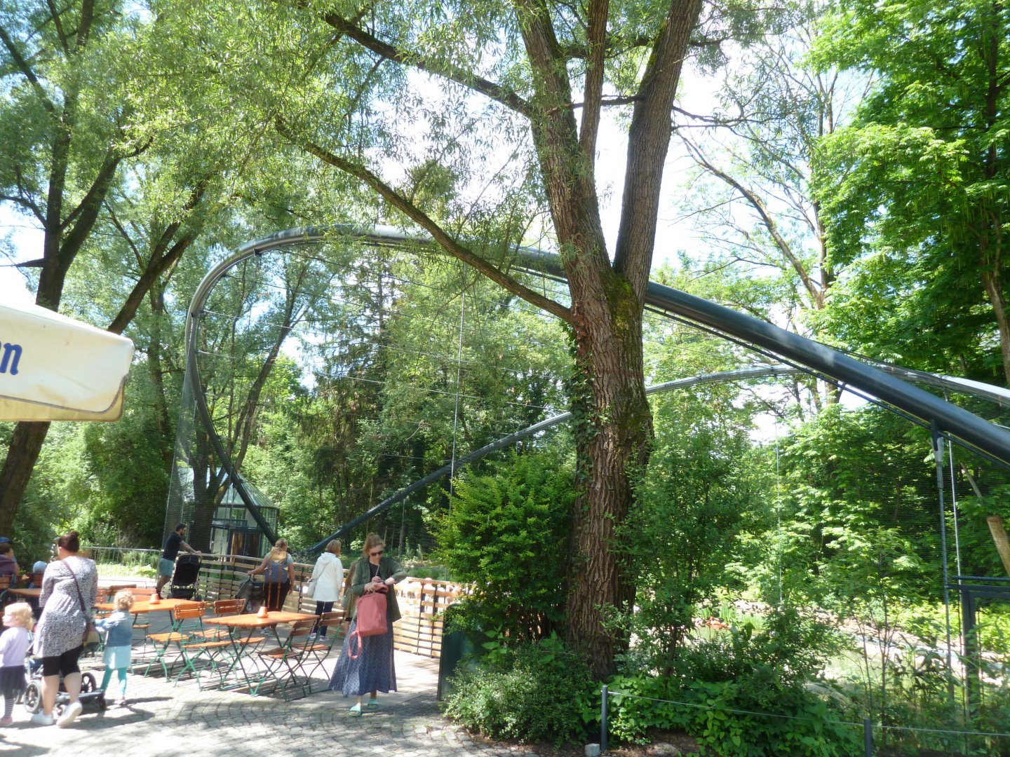 Flamingo aviary at main entrance