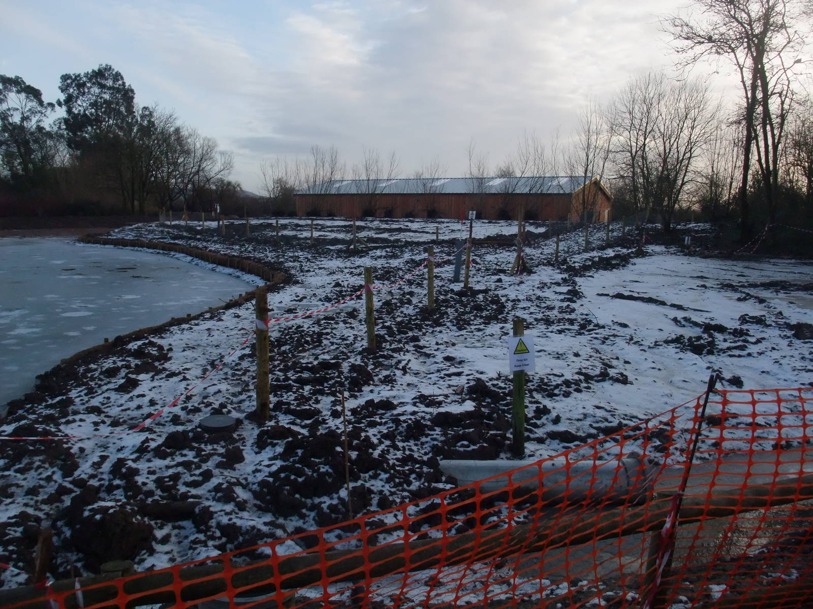 Flamingo Exhibit Construction at Slimbridge, 05/02/12