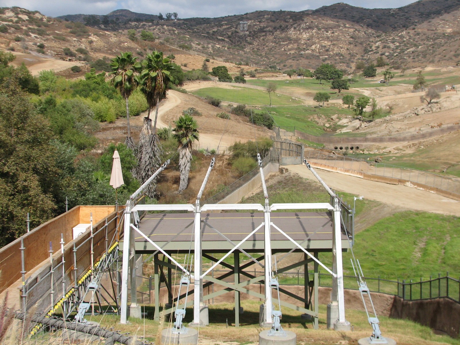Flightline - Main Zipline Landing with Asian Plains in Background