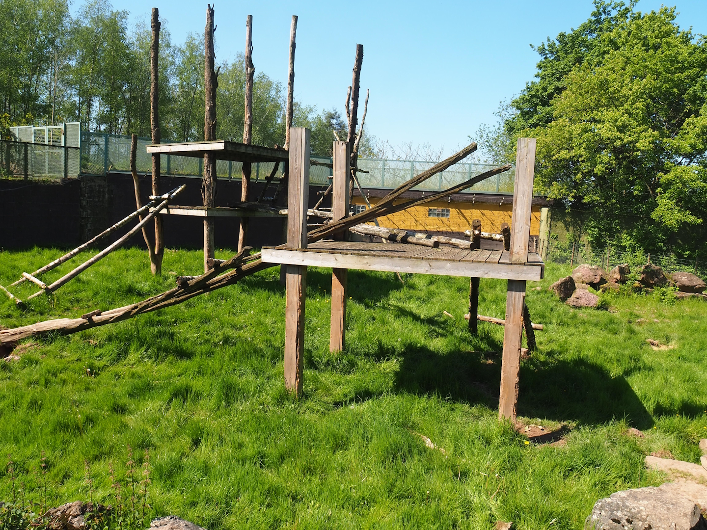 Former Asiatic black bear exhibit, now part of Brown bear exhibit, 2023-05-19