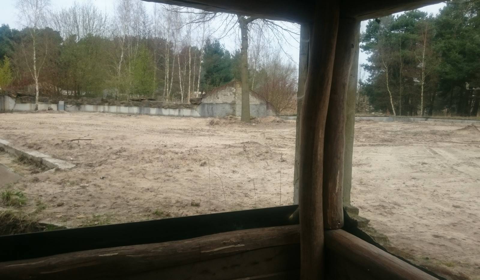 Former Bear enclosure under construction