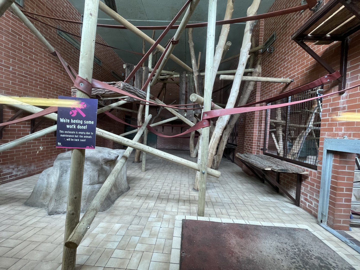 Former Bonobo Indoor Exhibit Under Refurbishment (Left)
