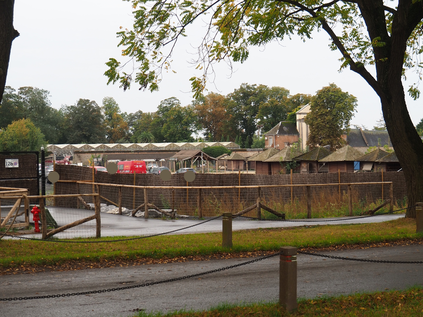 Former entrance area and roof of the Oasis greenhouse,  2023-10-13