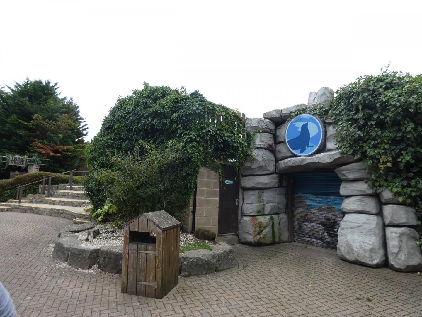 Former entrance to 'Creepy Caves' exhibit