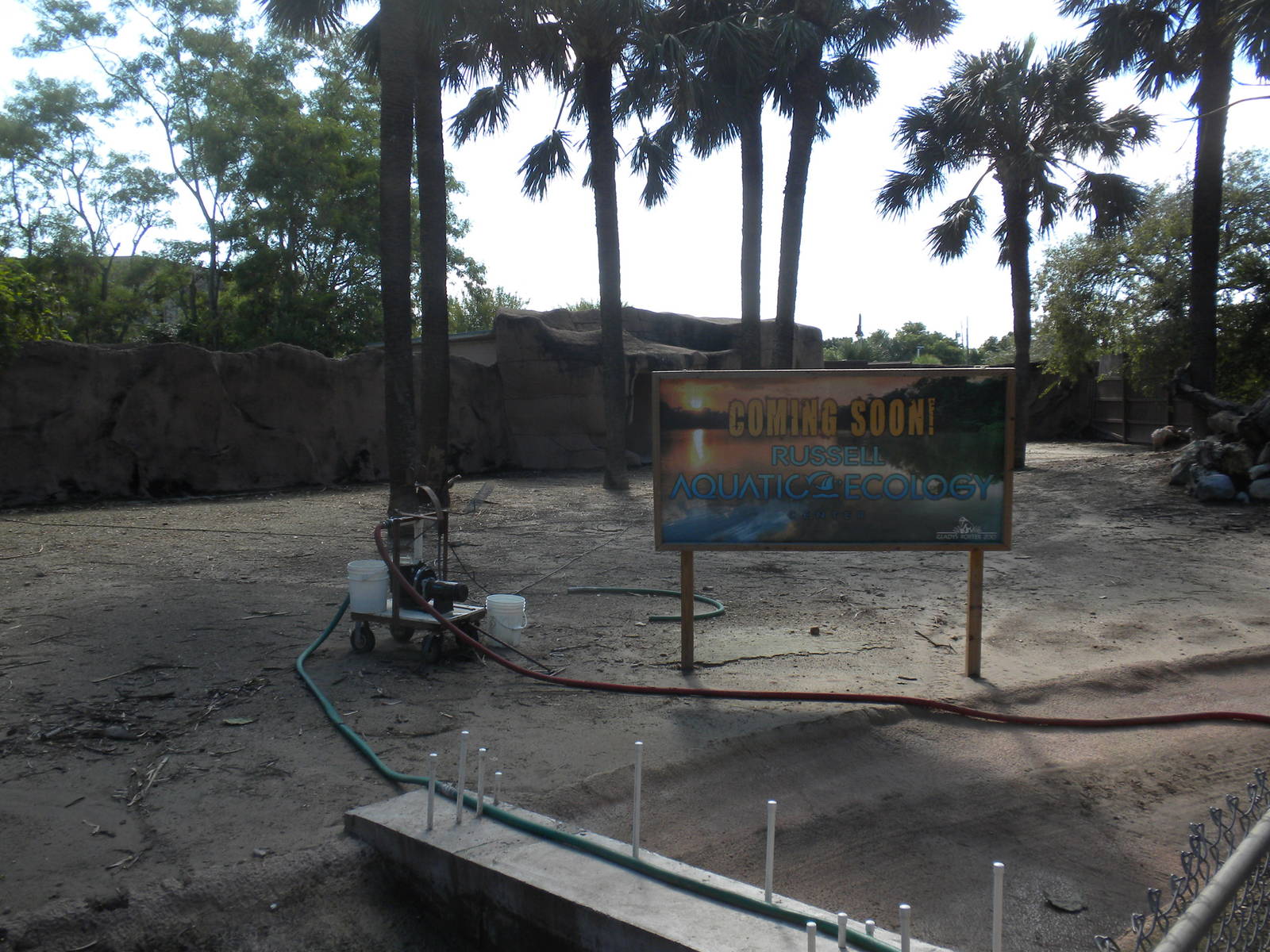 Former hoofstock yard, future aquatics expansion