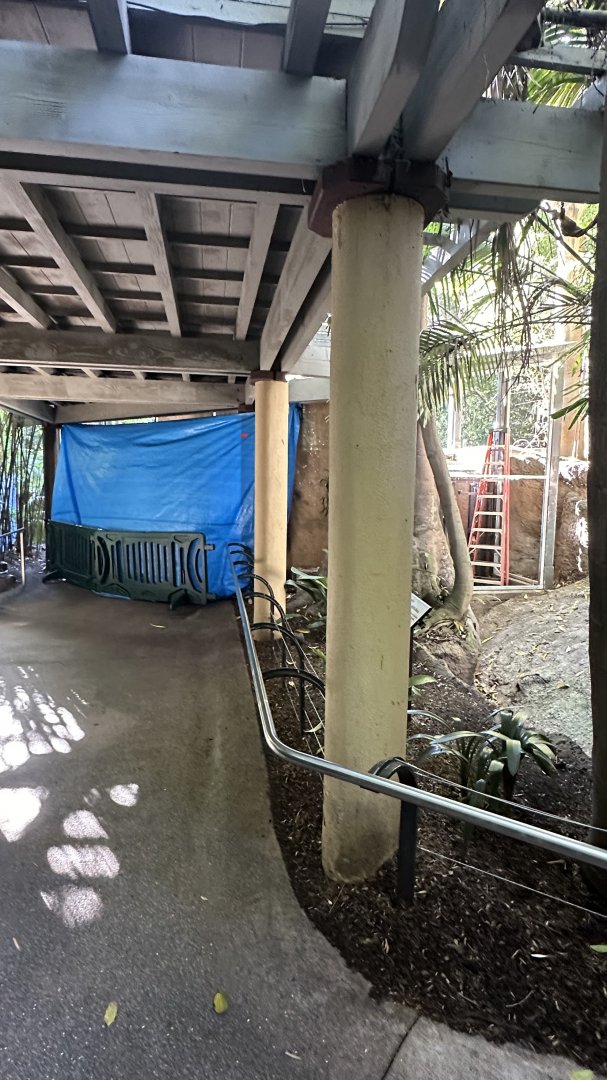 Former Tiger River Herp and Bird Exhibit Construction