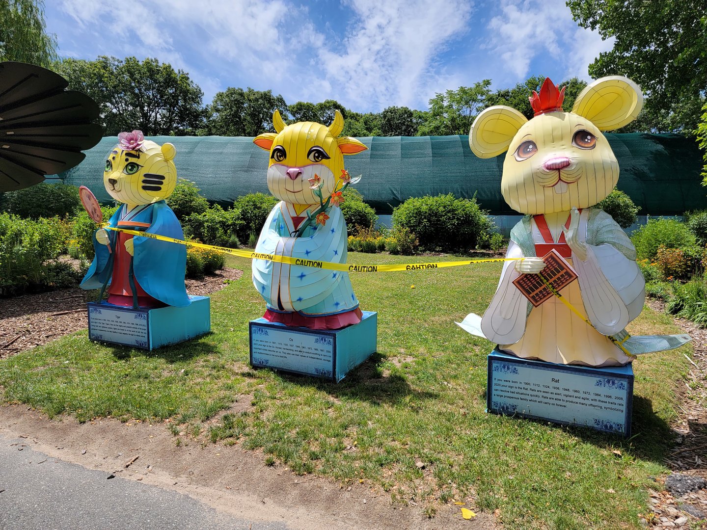 Franklin Park 7/22 - Lanterns set up by Butterfly Hollow