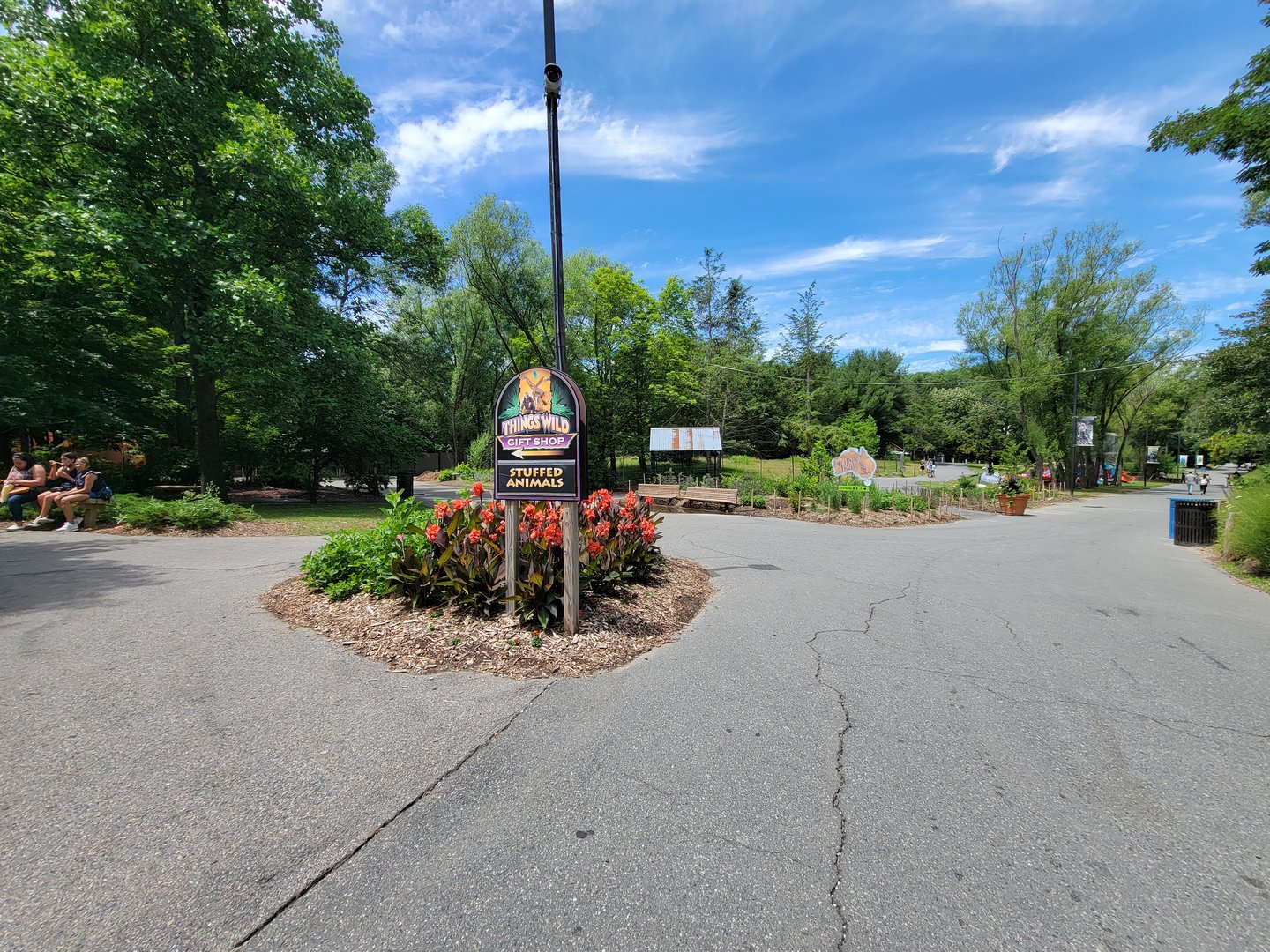 Franklin Park 7/22 - Path, sign for gift shop
