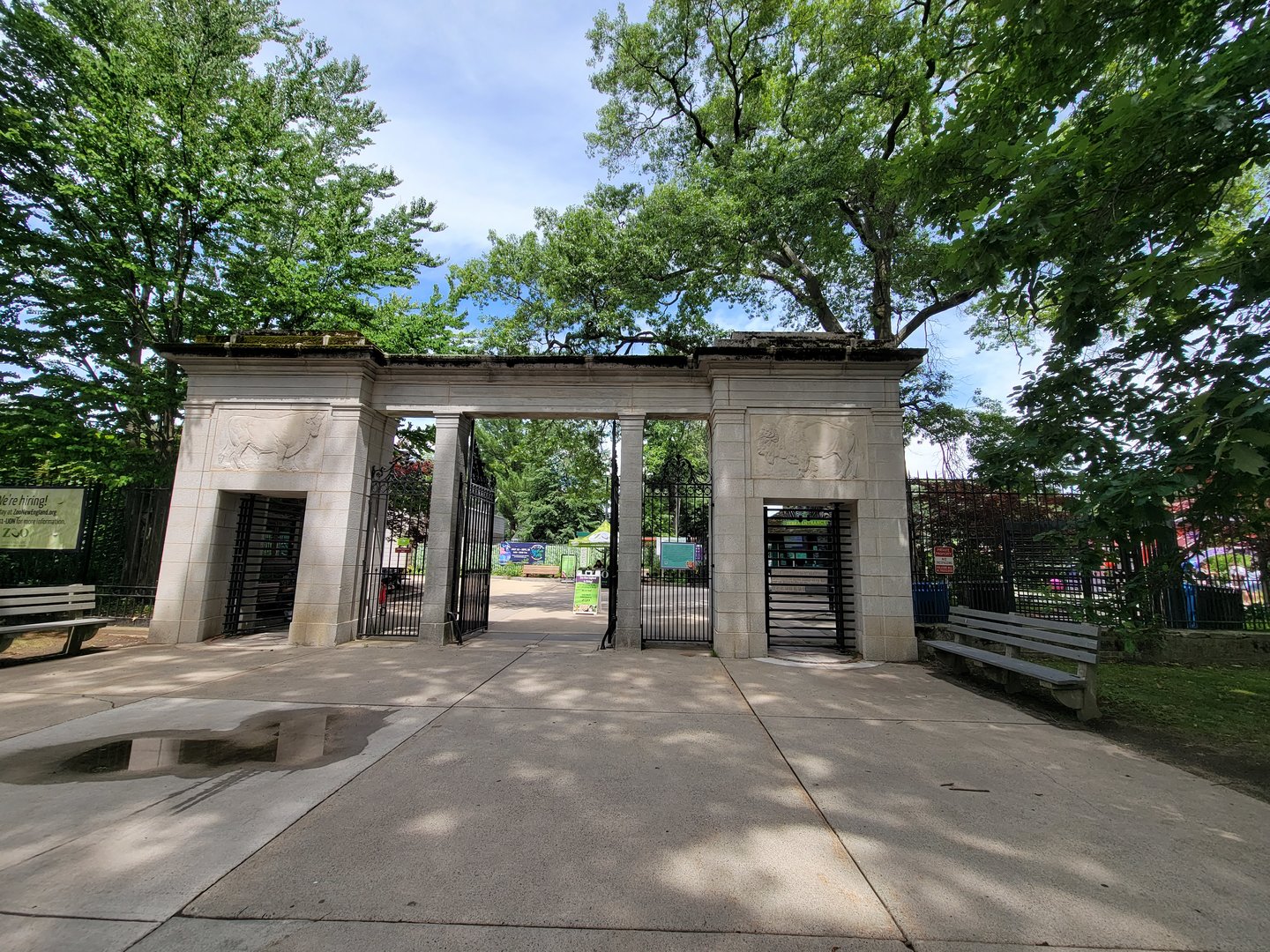 Franklin Park 7/22 - Zebra entrance gates