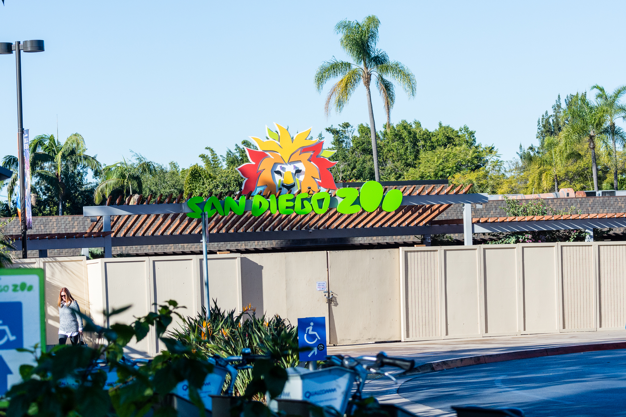 Front of the zoo construction