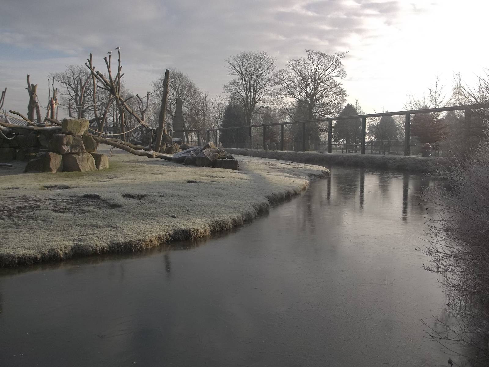 Frozen moat around Baboon Island, 30th December 2014