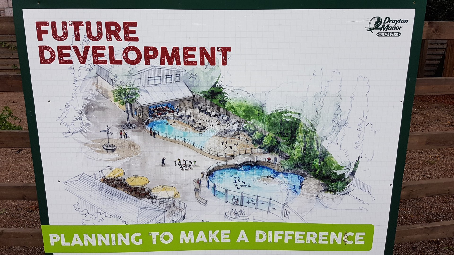 Future development sign - penguin enclosure